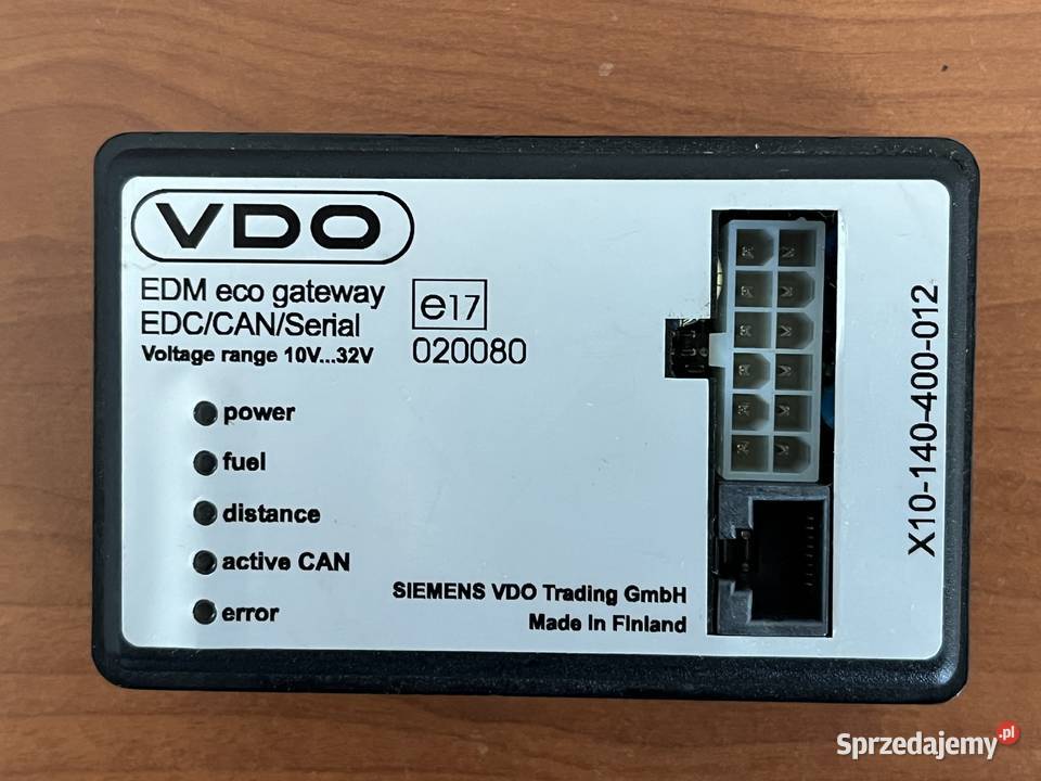 VDO EDM eco gateway komplet X10140400012 fuel pomorskie Gdańsk sprzedam