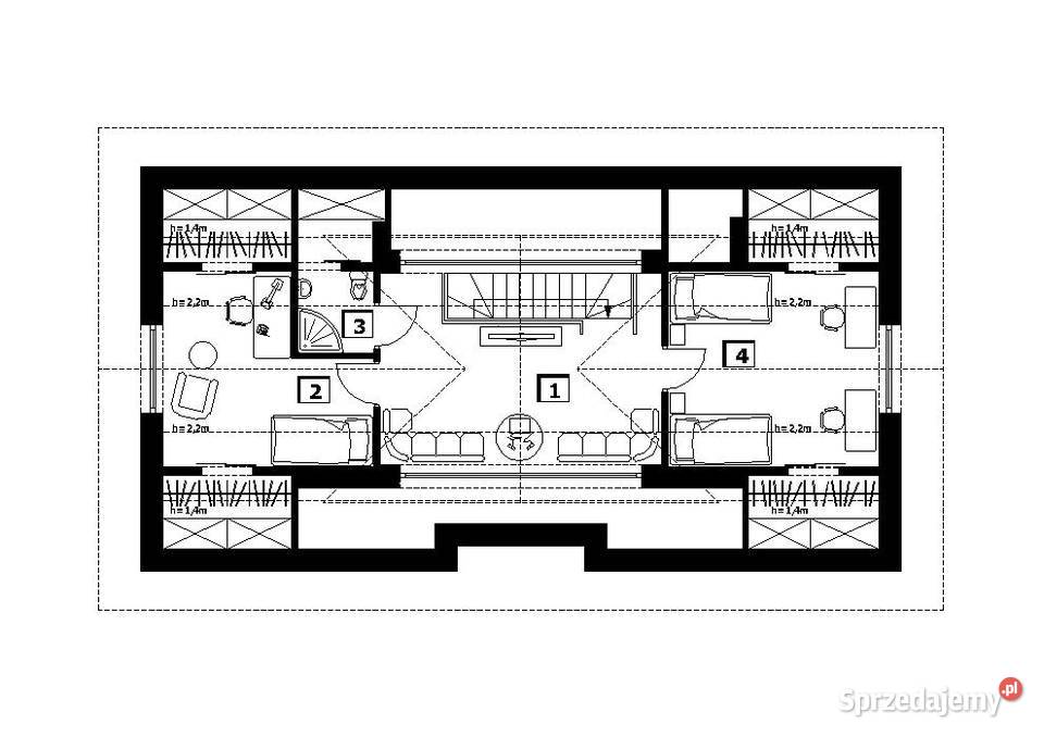 PROJEKT DOMU PARTEROWEGO W STYLU AMERYKAŃSKIM Kraków