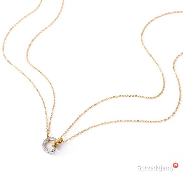 Nowy naszyjnik łańcuszek stal chirurgiczna złoto Gdańsk