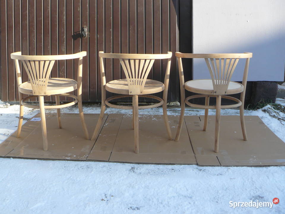 Stare krzesła gięte sygnowane Nowy Sącz