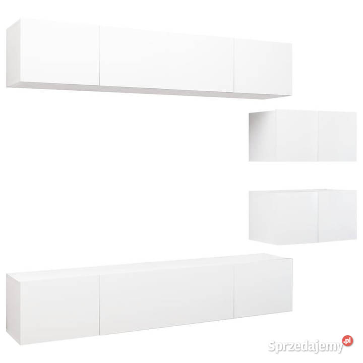 6cz zestaw szafek TV biały materiał Warszawa