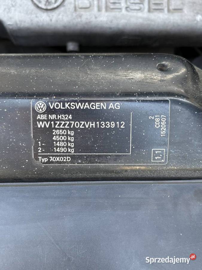 Volkswagen T4 Doka 24 Diesel 1997 remoncie 14 Luboń sprzedam