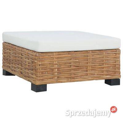 vidaXL Podnóżek z poduszką naturalny Warszawa sprzedam