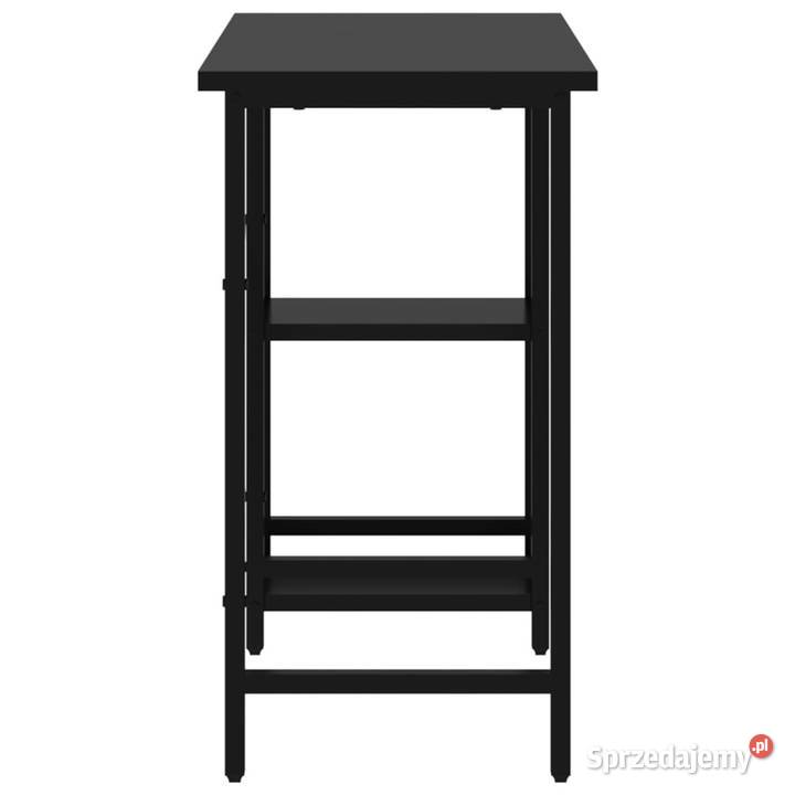 Biurko komputerowe czarne 80x40x72 MDF i metal mazowieckie Warszawa