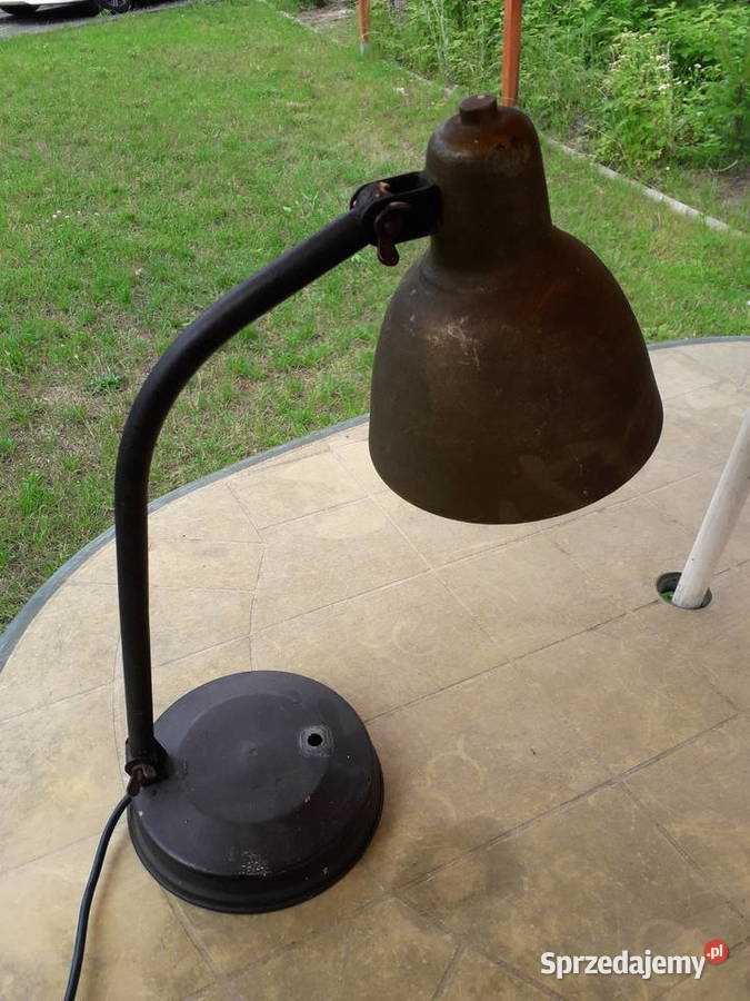 Lampa biurkowa przedwojenna solidna Warszawa