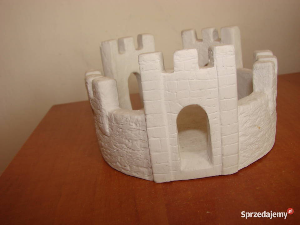 szwedzki ceramiczny świecznik biały Pruszcz Gdański