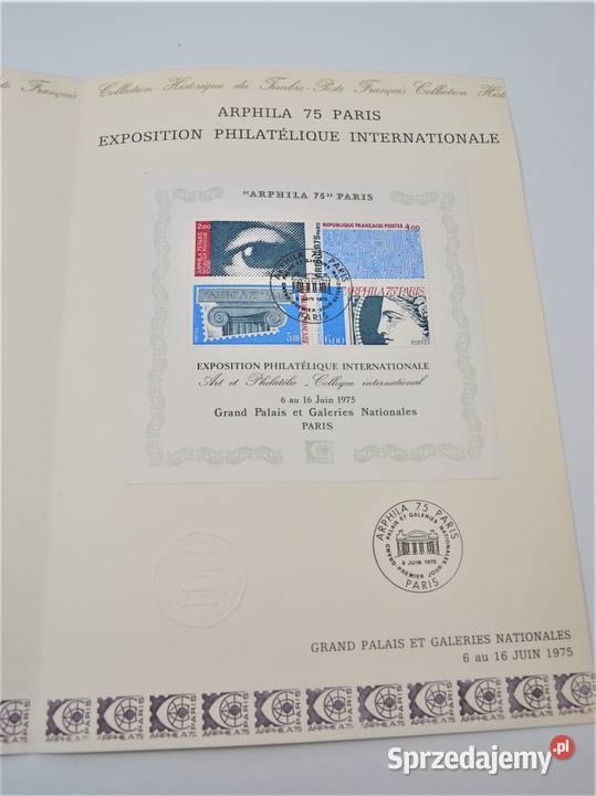 Bloczek 4 znaczki Arphila 75 nagrody Wystawy