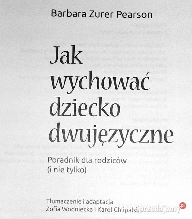 wychować dziecko dwujęzyczne Barbara Pozostałe Chełm sprzedam