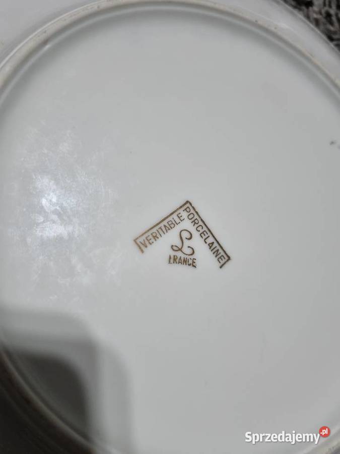 Talerz Porcelana francuska Para Dworska wielkopolskie Wola Podłężna