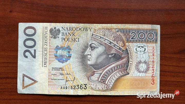 Banknot kolekcjonerski 1994 r seria AA Pozostałe lubuskie