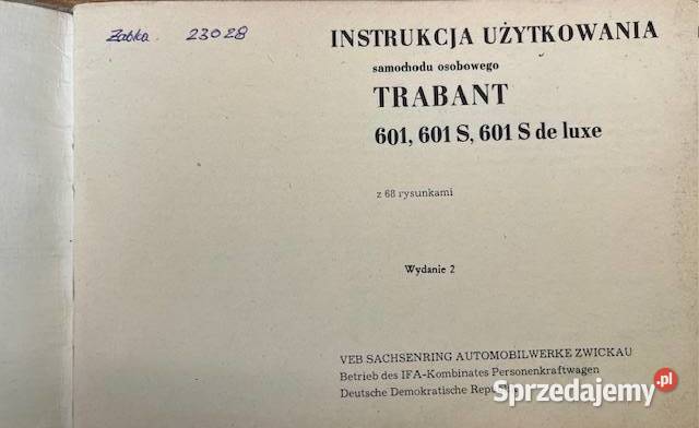 Instrukcja użytkowania Trabant Bytom