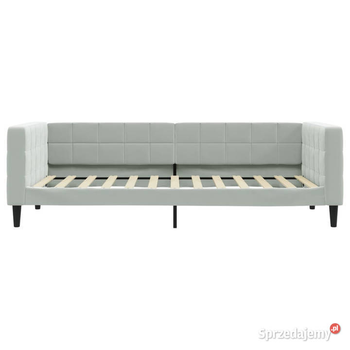 Sofa rozsuwana z szufladami jasnoszara aksamit mazowieckie Warszawa