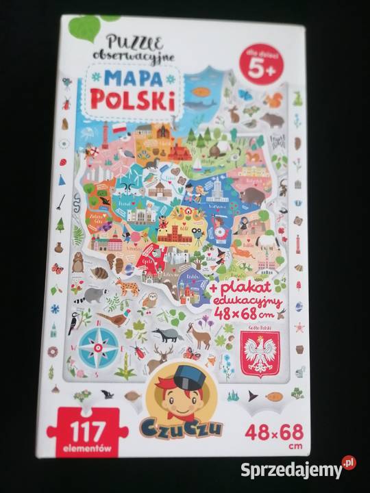 Puzzle Obserwacyjne Mapa Polski 117elementów 5 Łódź