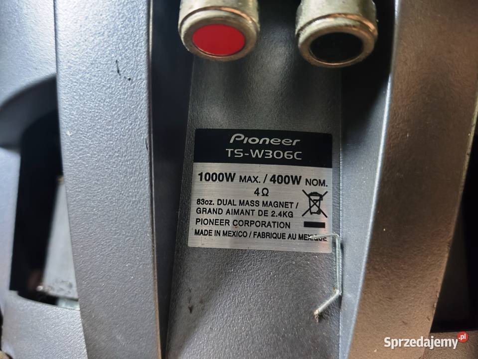 Skrzynia basowa bassowa tuba Pioneer TSW306C śląskie Niegowonice