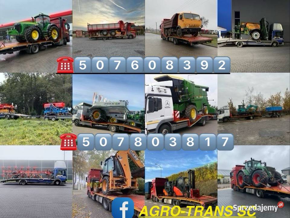 Transport LAWETA ciągników maszyn rolniczych Sokołów Podlaski