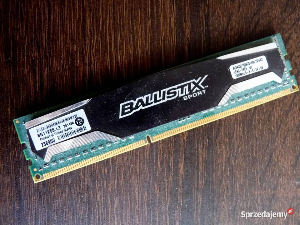 Pamięć Crucial DDR3 4GB PC312800 DIMM Wrocław sprzedam