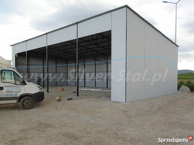 Garaż blaszany na maszyny rolnicze wiata hala