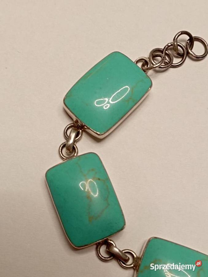 Bransoletka srebrna turkus Radom