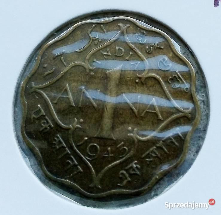 INDIE BRYTYJSKIE 1 ANNA 1943 rGEORGE VI Numizmatyka Legionowo
