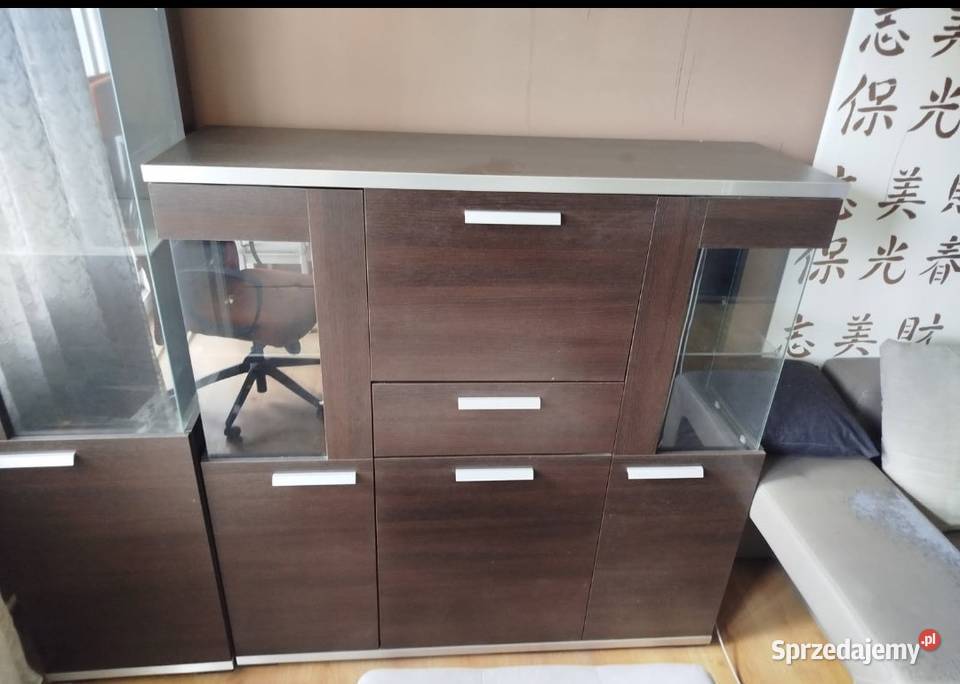 Zestaw komoda słupek stolik RTV komoda Ksawerów