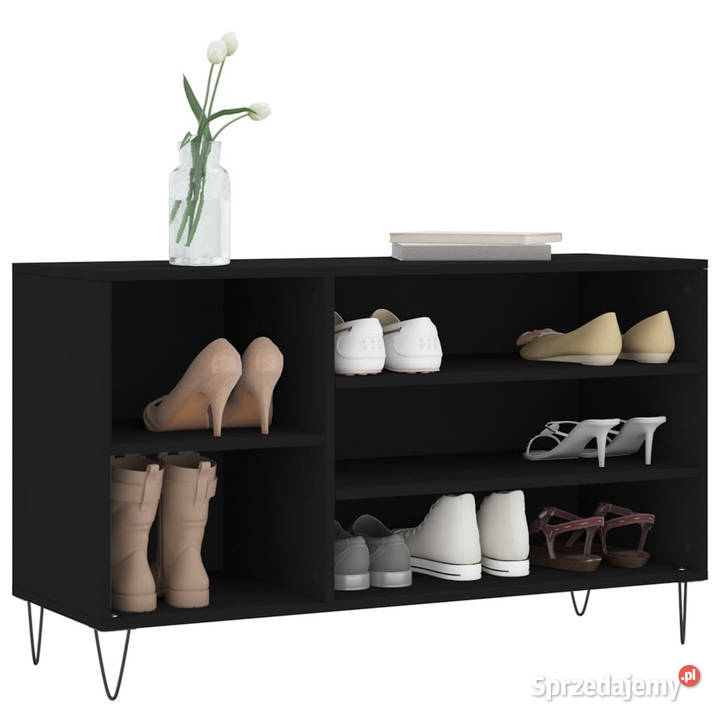 Szafka na buty czarna 102x36x60 materiał Warszawa