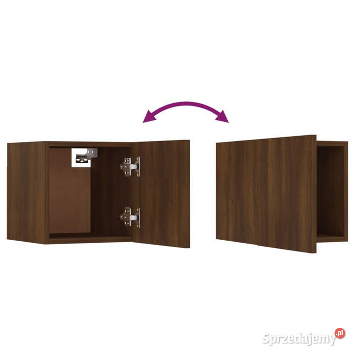 Wisząca szafka telewizyjna brązowy dąb 305x30x30 Warszawa