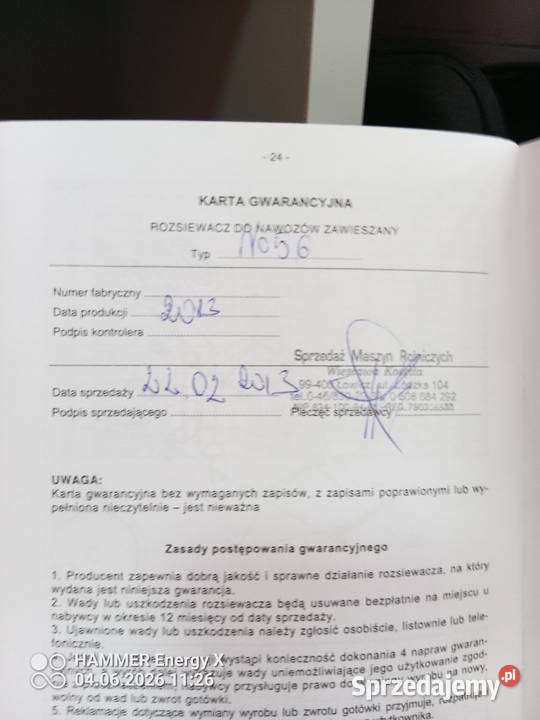 Rozsiewacz Grass Rol Przemysłów