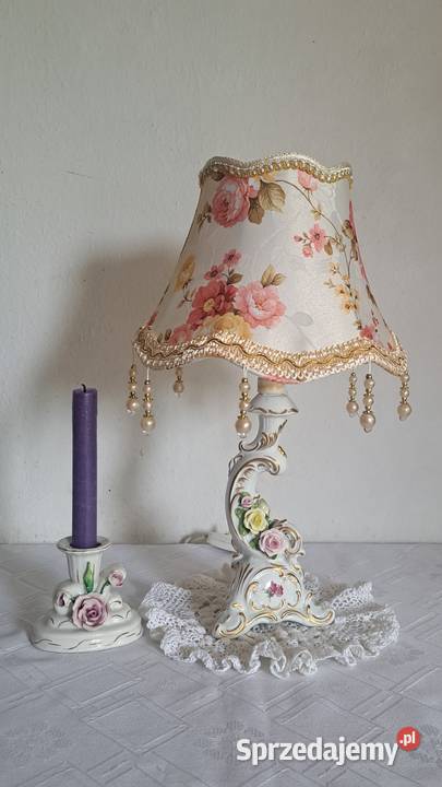 sygnowana porcelanowa lampka nocna Western Warszawa