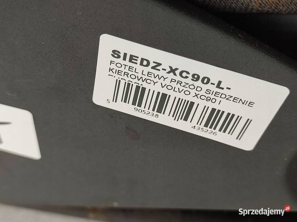 FOTEL LEWY PRZÓD SIEDZENIE KIEROWCY VOLVO XC90 I Wyposażenie wnętrza