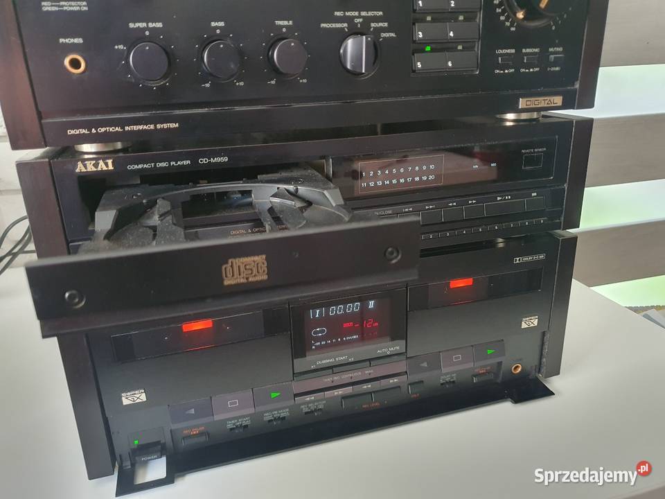 Wieża stereo AKAI AMM939 ATM739L GXM959W CDM959 Solnica sprzedam