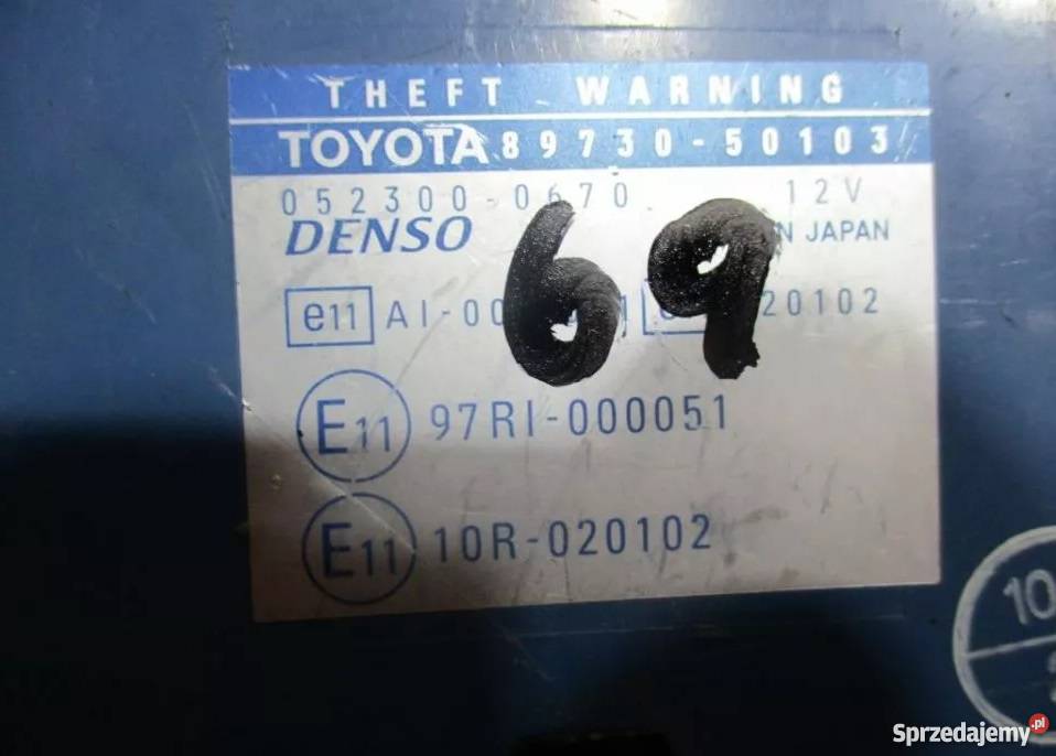 LEXUS LS430 MODUŁ ANTYKRADZIEŻOWY 89730 50103 Układ elektryczny Nowy Tomyśl