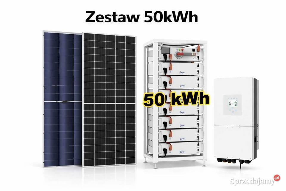 Zestaw budżetowy 50kWh HV panele inwerter 3 fazy