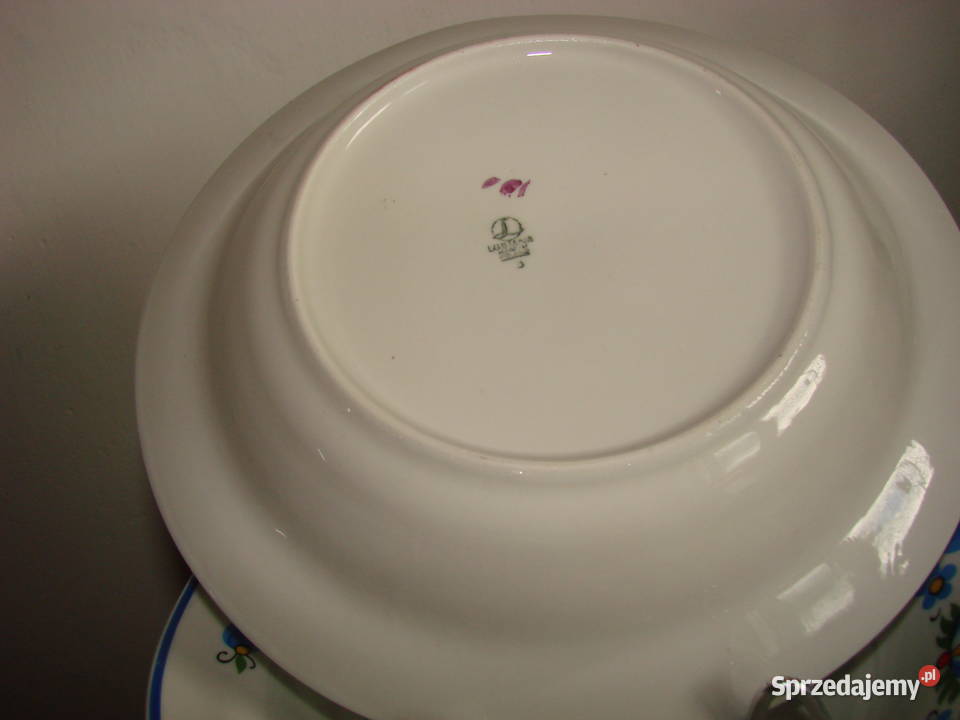 Lubiana wzór kaszubski talerz obiadowy 24 PRL Pruszcz Gdański