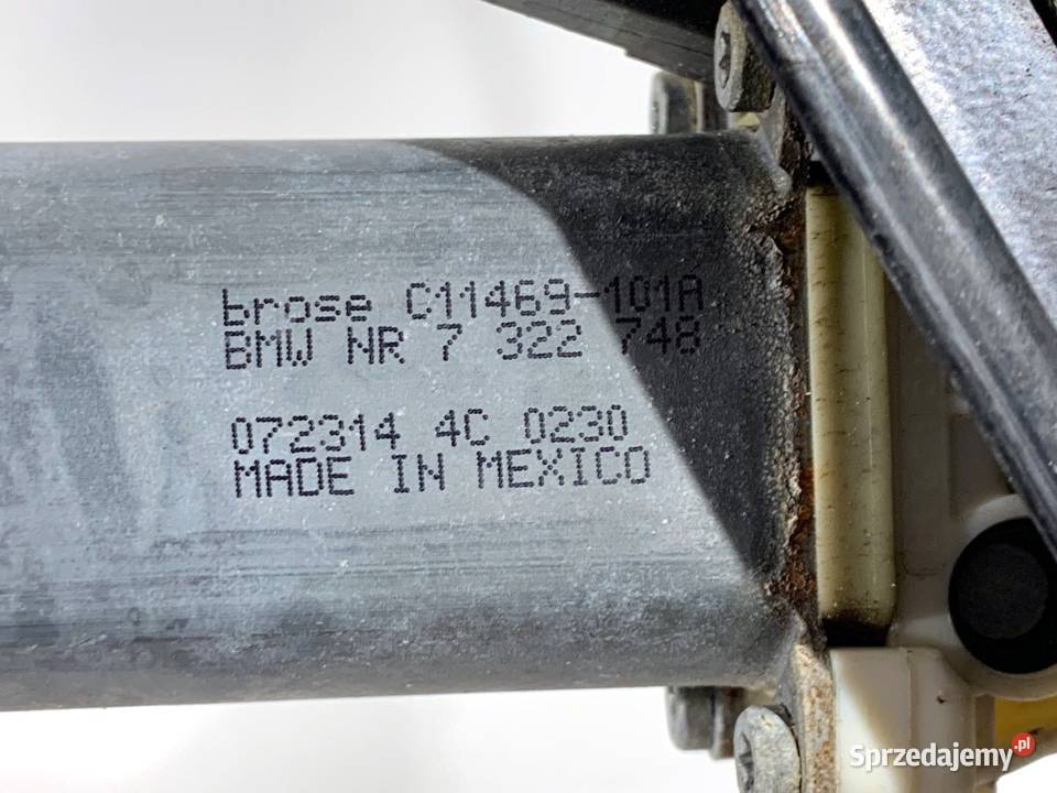 PODNOŚNIK SZYBY PRAWY PRZÓD BMW F16 7322748 SUV