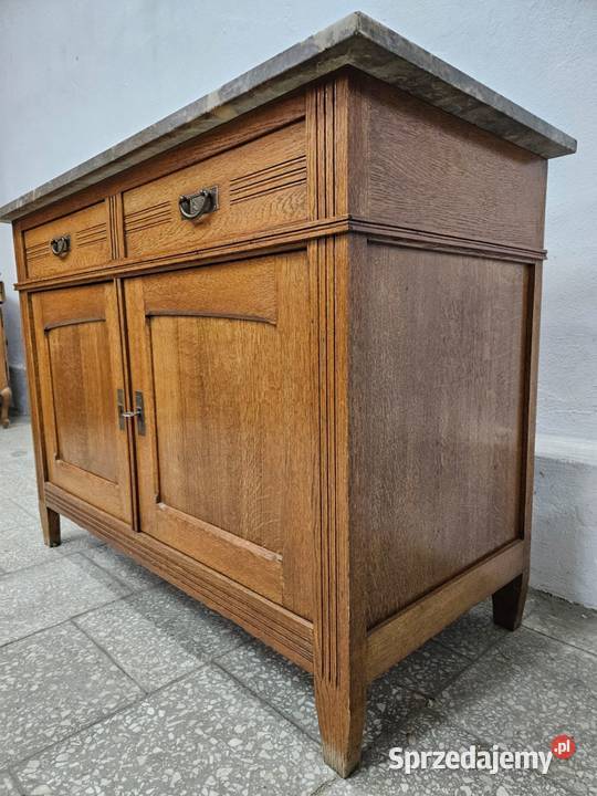 Stara dębowa komoda z marmurem Nowy Sącz sprzedam