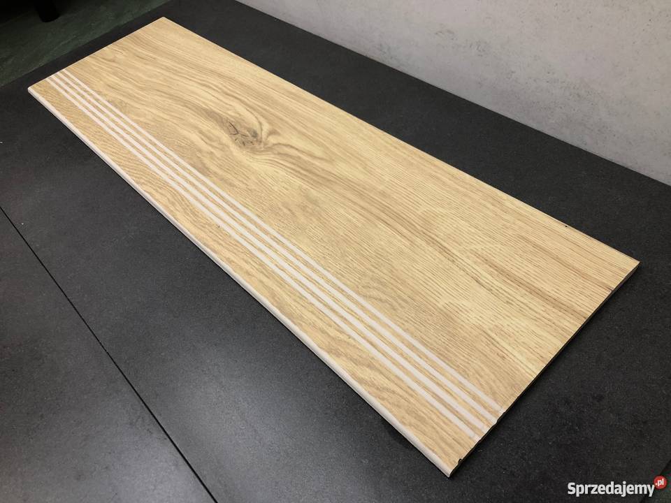 Płytki na schody 120x30 DREWNOPODOBNE JASNY DĄB Łask
