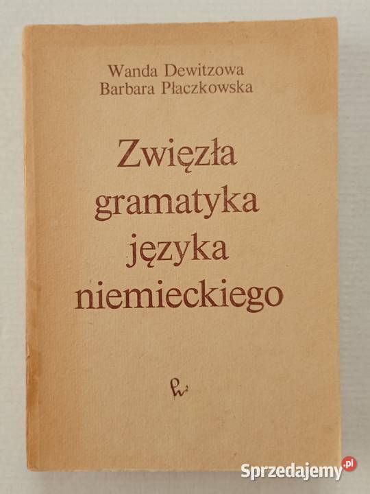 Zwięzła gramatyka języka niemieckiego Rok wydania 1986 pomorskie Gdańsk