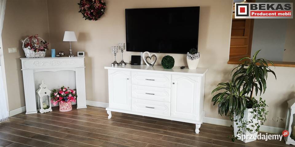 Stylowa Biała Komoda 160 Noga Ludwik Producent