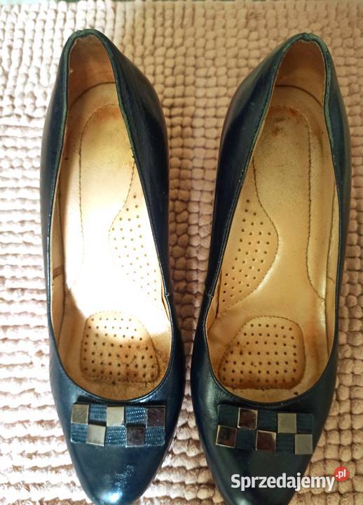 granatowe czółenka na obcasie śląskie Częstochowa