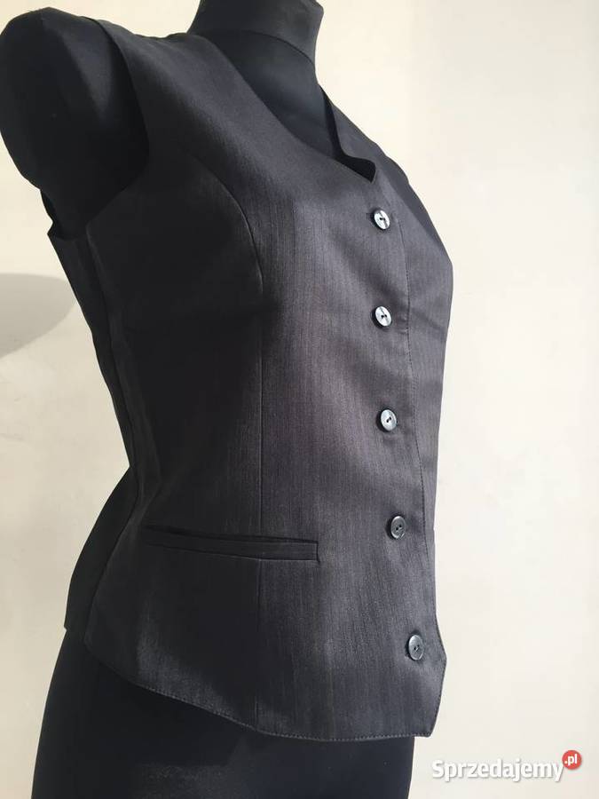 Kamizelki kelnerskie damskie ciemny grafit Gastronomia