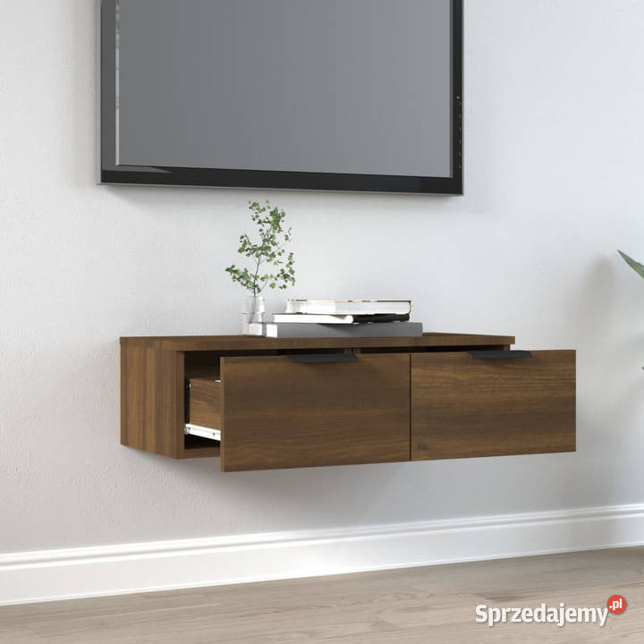Szafka wisząca brązowy dąb 68x30x20 WM817095 Półki Warszawa