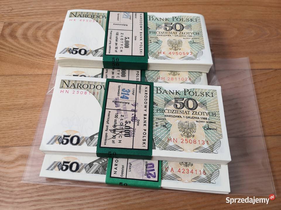 50 paczki bankowe PRL różne serie Lubartów