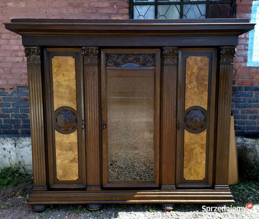 Elegancka witryna biblioteka ok 1920r antyk Wałbrzych