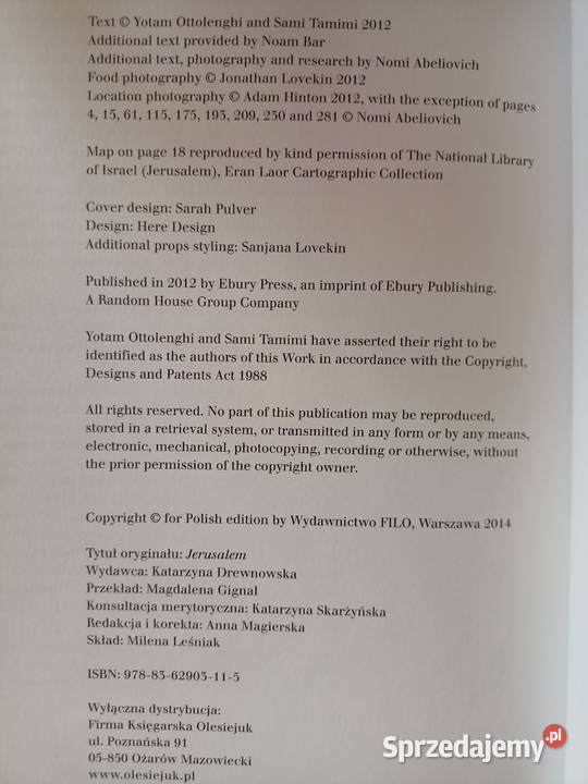 Jerozolima kuchnia travel Izrael książki Warszawa