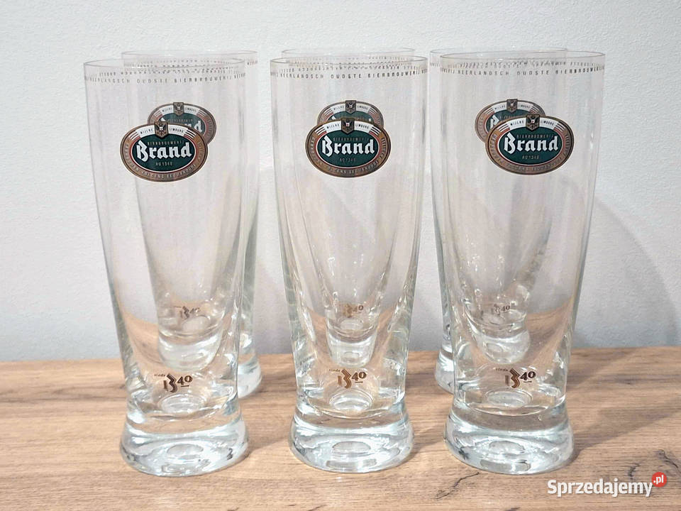 szklanki pokale piwo BRAND 6 sztuk 250 ml Krosno