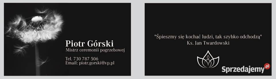 Mistrz ceremonii pogrzebowej Pozostałe usługi Kraków