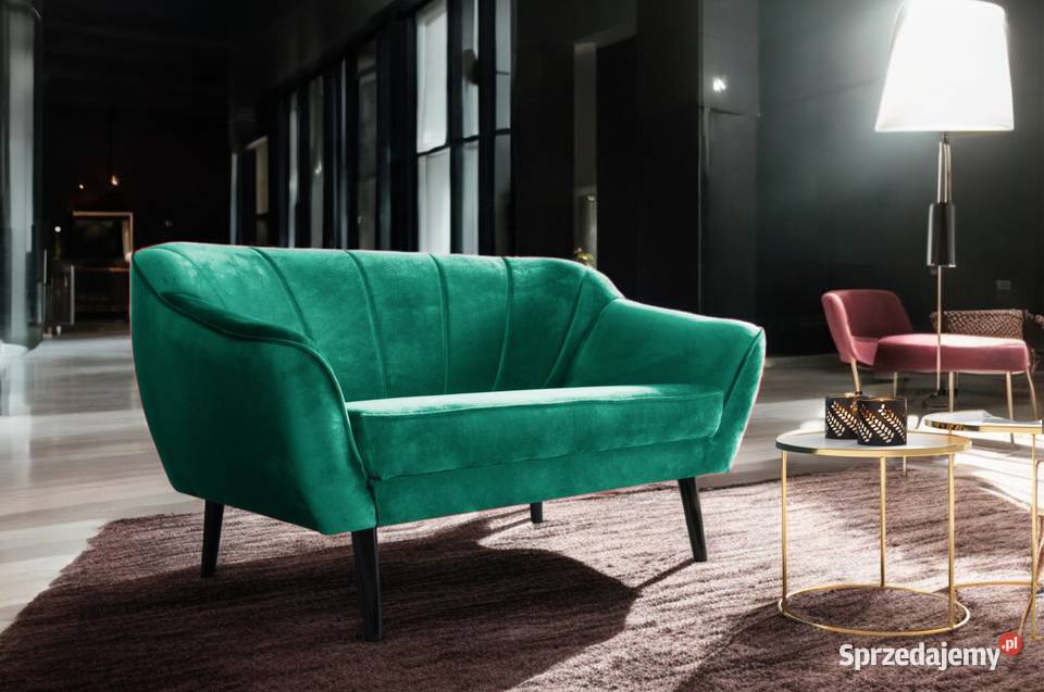 Sofa Scandi 2 Osobowa Butelkowa Zieleń Dostawa 0