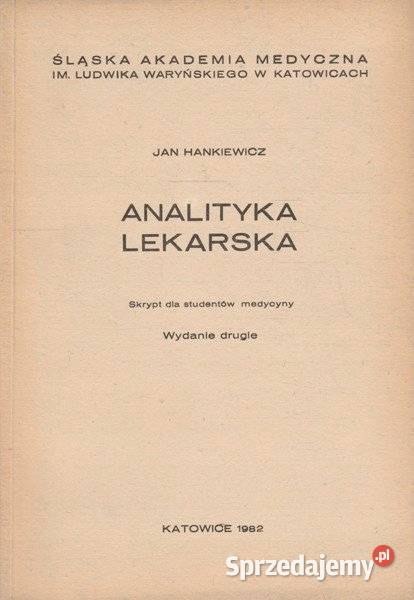 Analityka lekarska Jan Hankiewicz Osięciny sprzedam