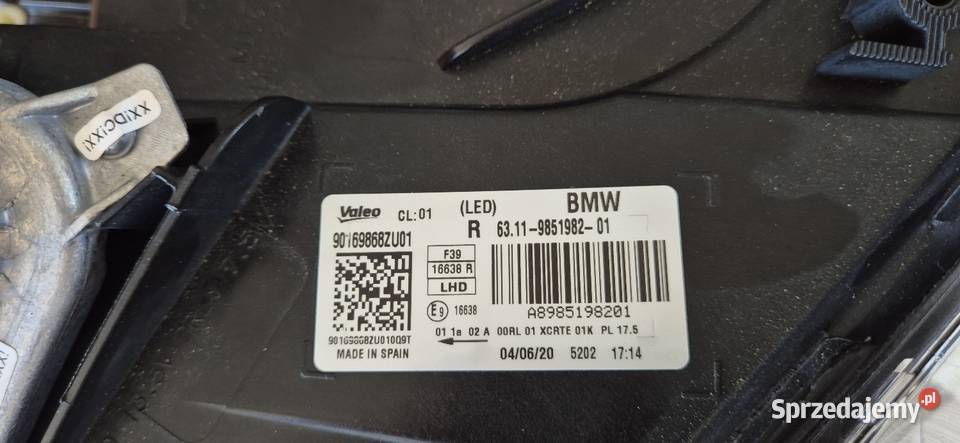 Lampa BMW X2 F39 NOWA mazowieckie Myszyniec
