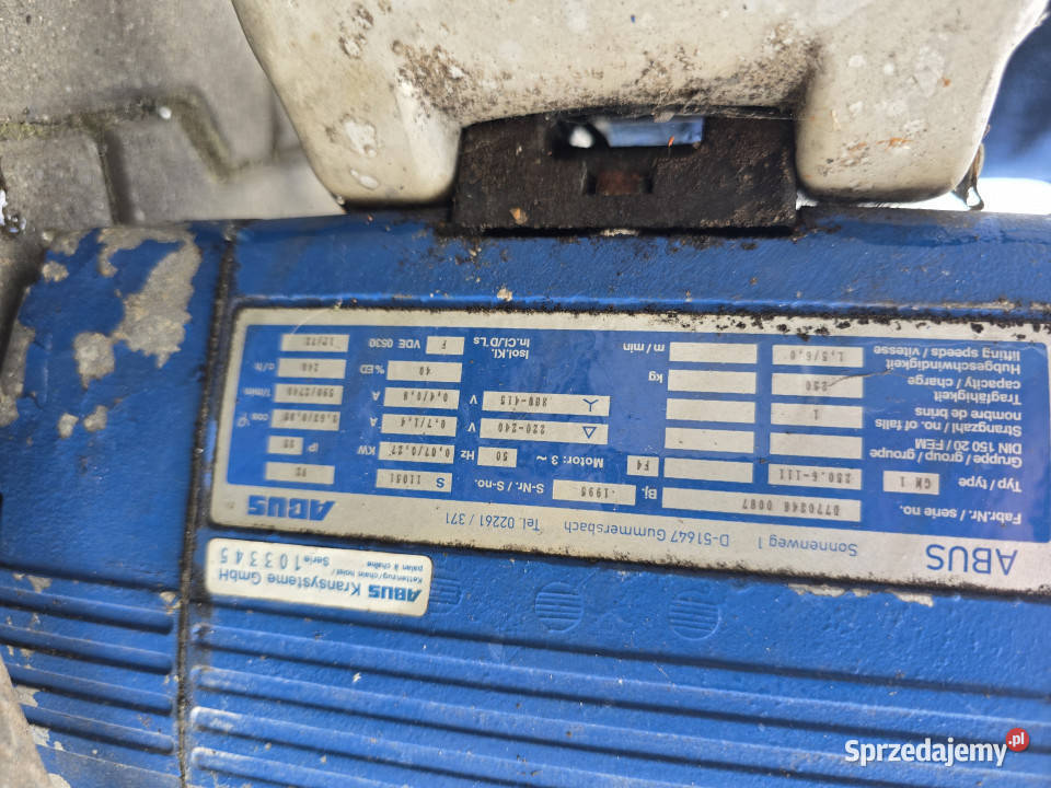 Wciągarka warsztatowa ABUS GM 1 230 mozliwa VAT marża mazowieckie Wiśniewo